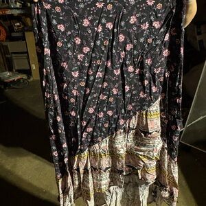 Torrid Black and Purple Floral Skirt